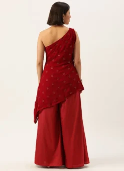 Teen Girls Maroon Georgette Embroidered Palazzo Set Festive Wear 7 Teen Girls Maroon Georgette Embroidered Palazzo Set Festive Wear -Mahra Clothing Shop Maroon Georgette Embroidered Palazzo Set IWBS02205939 b