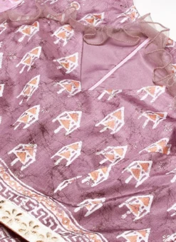 Mauve Digital Printed Maxi Dress Festive Wear -Mahra Clothing Shop Mauve Digital Printed Maxi Dress DRBS02212588 rrc1