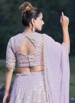 Teen Girls Mauve Embroidered Georgette Lehenga Wedding Wear -Mahra Clothing Shop Mauve Embroidered Georgette Lehenga GHBS02308914 b
