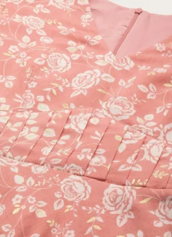 Mauve Modal Silk Fit And Flare Dress After Six Wear -Mahra Clothing Shop Mauve Modal Silk Fit And Flare Dress DRBS02203485 rrc3