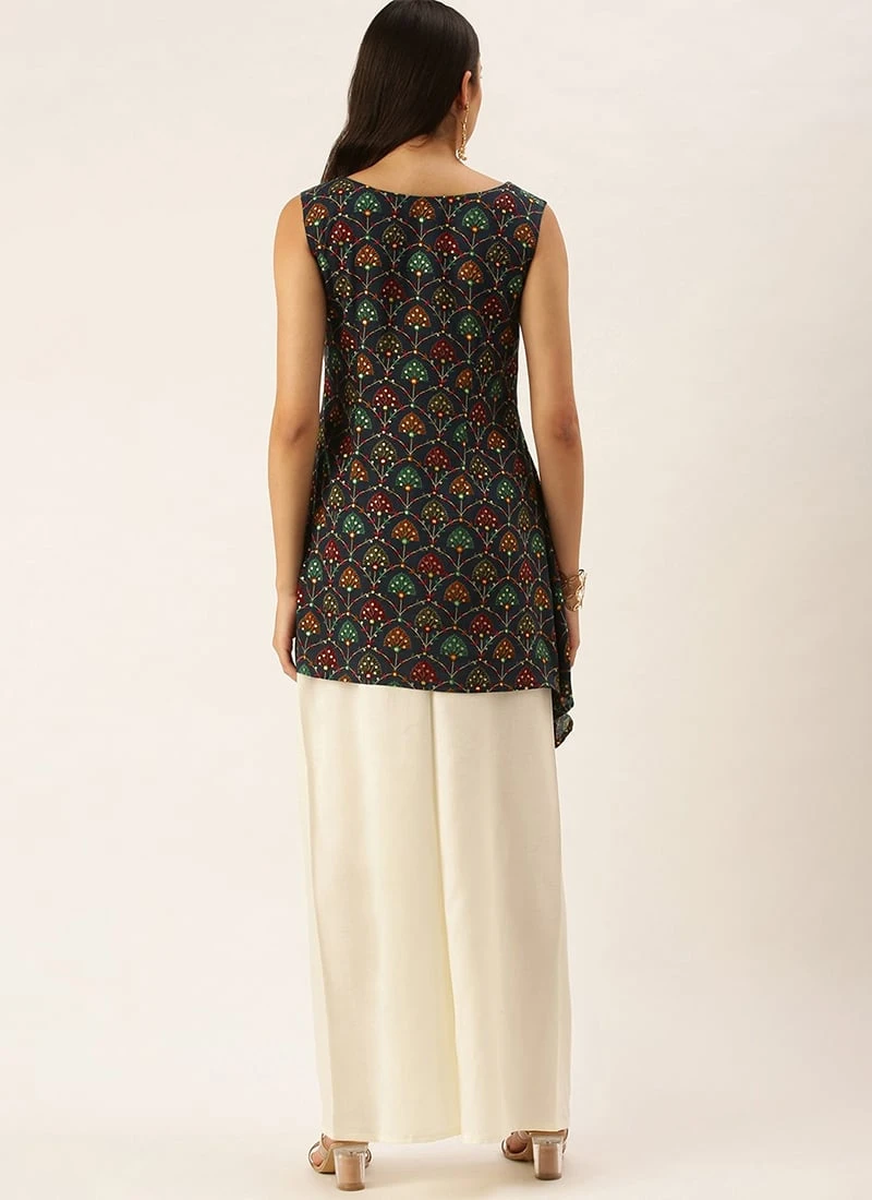 Mauve N Off White Cotton Kurta Set Festive Wear After Six Wear 4 Mauve N Off White Cotton Kurta Set Festive Wear After Six Wear - Image 4