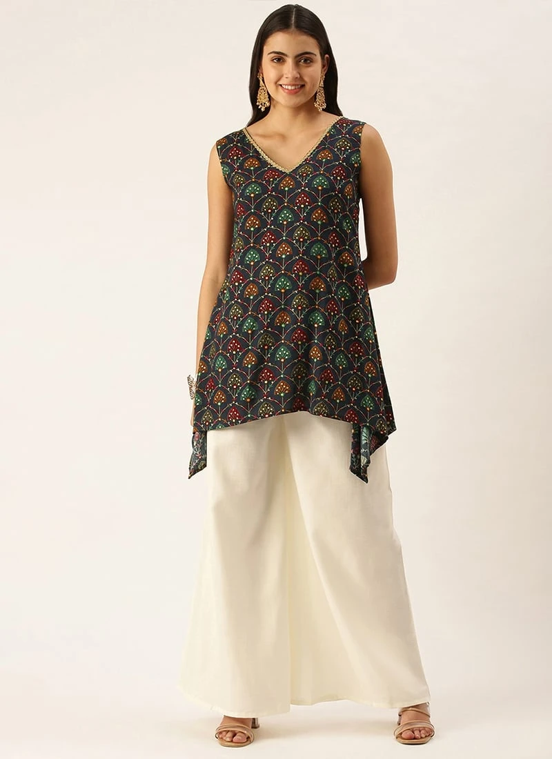 Mauve N Off White Cotton Kurta Set Festive Wear After Six Wear 3 Mauve N Off White Cotton Kurta Set Festive Wear After Six Wear - Image 3