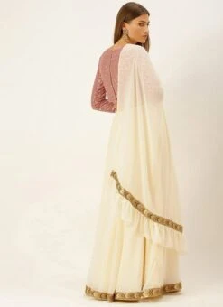 Teen Girls Mauve N Off White Embroidered Lehenga Set Wedding Wear -Mahra Clothing Shop Mauve N Off White Embroidered Lehenga Set GHBS02110979 b