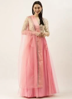 Teen Girls Mint Green Embroidered N Peach Net Lehenga Festive Wear 6 Teen Girls Mint Green Embroidered N Peach Net Lehenga Festive Wear -Mahra Clothing Shop Mint Green Embroidered N Peach Net Lehenga GHBS02308954 u 1
