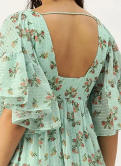 Mint Green Georgette Digital Printed Dress After Six Wear Party Wear -Mahra Clothing Shop Mint Green Georgette Digital Printed Dress DRBS02210920 rrc2