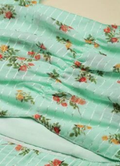 Mint Green Georgette Digital Printed Dress Festive Wear After Six Wear -Mahra Clothing Shop Mint Green Georgette Digital Printed Dress DRBS02211307 rrc1 1