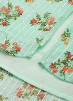 Mint Green Georgette Digital Printed Dress Festive Wear After Six Wear -Mahra Clothing Shop Mint Green Georgette Digital Printed Dress DRBS02211307 rrc4 1