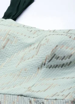 Mint Green Georgette Sequins Embroidered Strap Gown Festive Wear -Mahra Clothing Shop Mint Green Georgette Sequins Embroidered Strap Gown IWBS02205934 rrc1