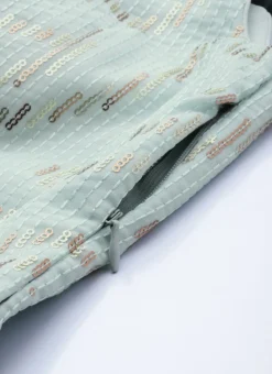 Mint Green Georgette Sequins Embroidered Strap Gown Festive Wear -Mahra Clothing Shop Mint Green Georgette Sequins Embroidered Strap Gown IWBS02205934 rrc3