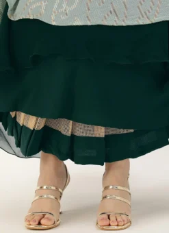 Mint Green Georgette Sequins Embroidered Strap Gown Festive Wear -Mahra Clothing Shop Mint Green Georgette Sequins Embroidered Strap Gown IWBS02205934 rrc4