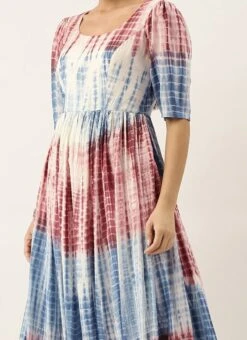 Multi Color Maxi Dress Festive Wear