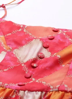 Multicolor Printed Gathered Style Midi Dress Festive Wear -Mahra Clothing Shop Multicolor Printed Gathered Style Midi Dress DRBS02206161 rrc1