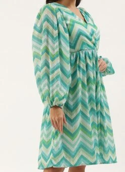 Multicolored Chinon Printed N Embroidered Maxi Dress After Six Wear