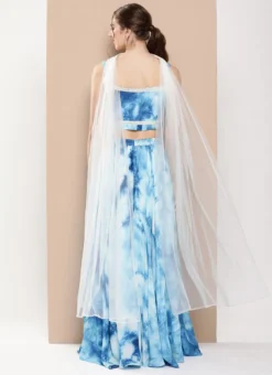 Bottom From Multicolored Chinon Sharara Set After Six Wear -Mahra Clothing Shop Multicolored Chinon Sharara Set IWBS02302198 b 1