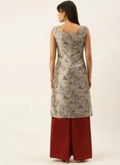 Multicolored Digital Print Palazzo Suit Party Wear -Mahra Clothing Shop Multicolored Digital Print Palazzo Suit KSBS02201298 b