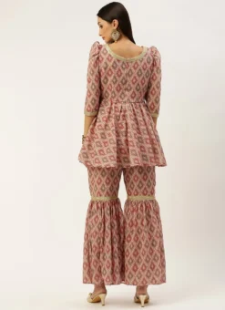 Teen Girls Multicolored Digital Printed Georgette Co Ords Set Festive Wear -Mahra Clothing Shop Multicolored Digital Printed Georgette Co Ords Set IWBS02211225 b 2