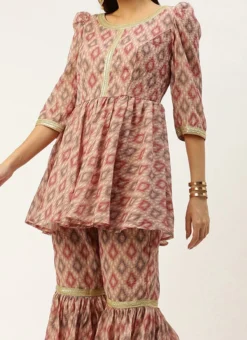 Bottom From Multicolored Digital Printed Georgette Co Ords Set After Six Wear