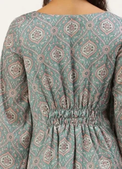 Multicolored Digital Printed Kaftan Dress After Six Wear -Mahra Clothing Shop Multicolored Digital Printed Kaftan Dress DRBS02211025 rrc2