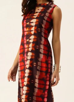 Teen Girls Multicolored Digital Printed N Black Kurta Set Festive Wear