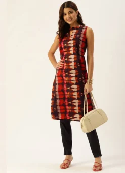 Teen Girls Multicolored Digital Printed N Black Kurta Set Festive Wear -Mahra Clothing Shop Multicolored Digital Printed N Black Kurta Set KSBS02110926 u