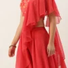 Teen Girls Multicolored Draped Palazzo Suit Festive Wear
