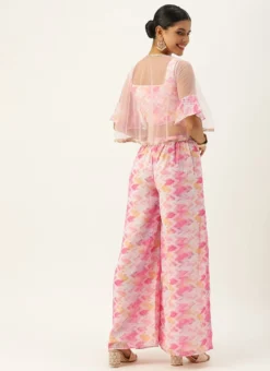 Bottom From Multicolored Georgette Co Ords Set After Six Wear -Mahra Clothing Shop Multicolored Georgette Co Ords Set IWBS02302393 b 1