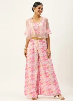 Bottom From Multicolored Georgette Co Ords Set After Six Wear -Mahra Clothing Shop Multicolored Georgette Co Ords Set IWBS02302393 u 1