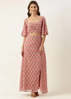 Multicolored Georgette Digital Printed Dress Festive Wear After Six Wear -Mahra Clothing Shop Multicolored Georgette Digital Printed Dress DRBS02211306 u