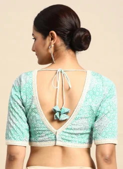 Multicolored Georgette Embroidered Blouse Festive Wear -Mahra Clothing Shop Multicolored Georgette Embroidered Blouse BLBS02305184 b