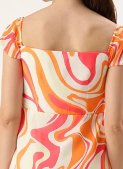 Multicolored Georgette Print Dress Festive Wear -Mahra Clothing Shop Multicolored Georgette Print Dress DRBS02307753 rrc2