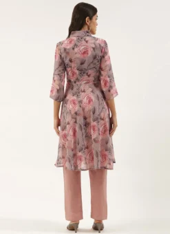 Teen Girls Multicolored N Mauve Kurta Set Festive Wear -Mahra Clothing Shop Multicolored N Mauve Kurta Set KSBS02205969 b 2