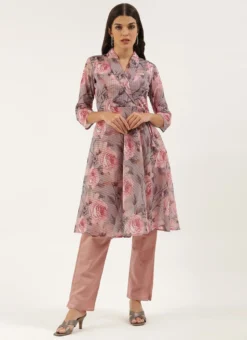 Teen Girls Multicolored N Mauve Kurta Set Festive Wear -Mahra Clothing Shop Multicolored N Mauve Kurta Set KSBS02205969 u 2