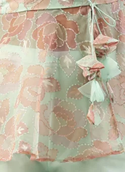 Bottom From Multicolored Organza Gharara Set After Six Wear -Mahra Clothing Shop Multicolored Organza Gharara Set IWBS02210924 rrc4