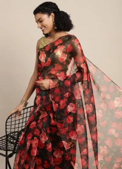 Multicolored Organza Saree Festive Wear -Mahra Clothing Shop Multicolored Organza Saree SABS02202385 rrc1