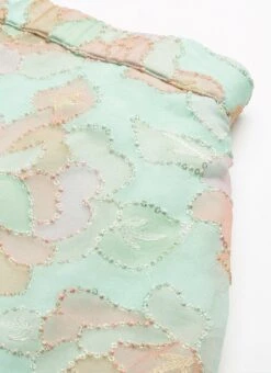 Dupatta From Multicolored Organza Sequins Lehenga Set After Six Wear -Mahra Clothing Shop Multicolored Organza Sequins Lehenga Set GHBS02210933 rrc2