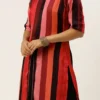Multicolored Satin N Black Kurta Skirt Set After Six Wear