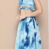 Teen Girls Multicolored Tie Dye Chinon Lehenga Set Festive Wear