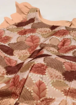 Teen Girls Multicoloured Chinon N Peach Georgette Indowestern Set Party Wear -Mahra Clothing Shop Multicoloured Chinon N Peach Georgette Indowestern Set IWBS02208436 rrc1