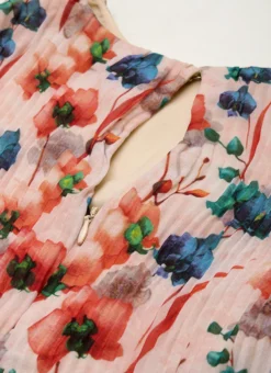 Multicoloured Georgette Pleated Dress After Six Wear Party Wear -Mahra Clothing Shop Multicoloured Georgette Pleated Dress DRBS02211036 rrc1