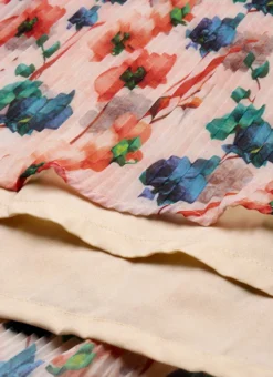 Multicoloured Georgette Pleated Dress After Six Wear Party Wear -Mahra Clothing Shop Multicoloured Georgette Pleated Dress DRBS02211036 rrc3