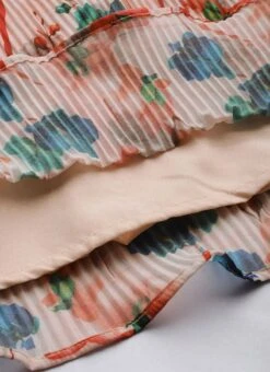 Multicoloured Pleated Georgette Jumpsuit Festive Wear After Six Wear -Mahra Clothing Shop Multicoloured Pleated Georgette Jumpsuit DRBS02211145 rrc4