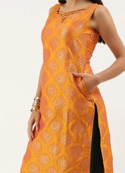 Mustard Kurta N Green Palazzo Set Wedding Wear