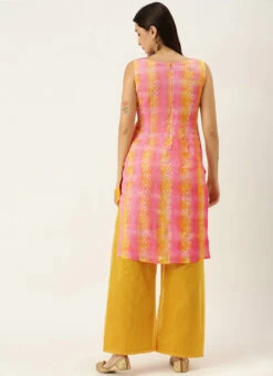 Mustard N Multicolored Embroidered Kurta Set After Six Wear -Mahra Clothing Shop Mustard N Multicolored Embroidered Kurta Set KSBS02110839 b