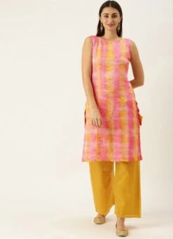 Mustard N Multicolored Embroidered Kurta Set After Six Wear -Mahra Clothing Shop Mustard N Multicolored Embroidered Kurta Set KSBS02110839 u