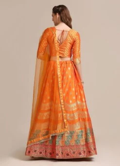 Mustard Silk Zari Jacquard Weaving Work A Line Lehenga Party Wear 7 Mustard Silk Zari Jacquard Weaving Work A Line Lehenga Party Wear -Mahra Clothing Shop Mustard Silk Zari Jacquard Weaving Work A Line Lehenga GHSACW2802 b