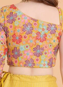 Dupatta From Mustard Yellow Embroidered Ruffles Lehenga After Six Wear -Mahra Clothing Shop Mustard Yellow Embroidered Ruffles Lehenga GHBS02304037 rrc2