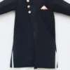 Navy Blue Cotton Soild Stitched Boys Kurta Pyjama