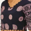 Navy Blue Georgette Embroidered Blouse Festive Wear