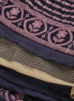 Teen Girls Navy Blue Georgette Embroidered Lehenga Party Wear -Mahra Clothing Shop Navy Blue Georgette Embroidered Lehenga GHBS02210902 rrc4