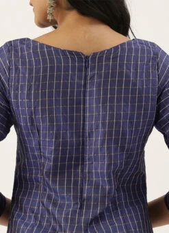 Navy Blue N Beige A Line Kurta Palazzo Set Festive Wear -Mahra Clothing Shop Navy Blue N Beige A Line Kurta Palazzo Set KSBS02101766 rrc3